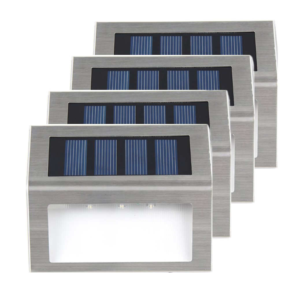 Set of Stainless Steel Solar Lamps