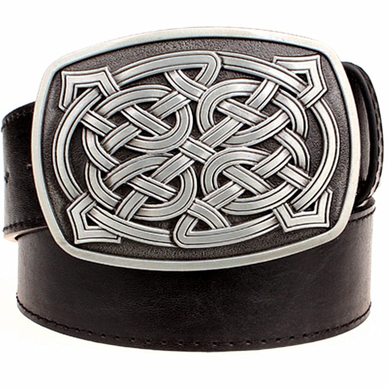 Women's Leather Belt with Metal Buckle