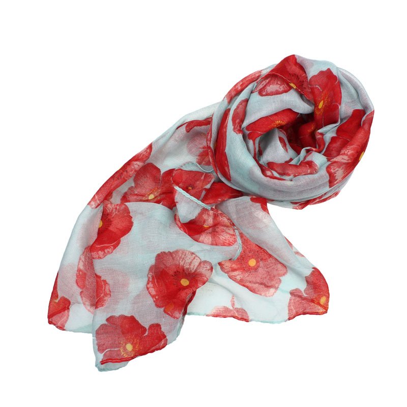 Women's Fashion Long Scarves with Flowers